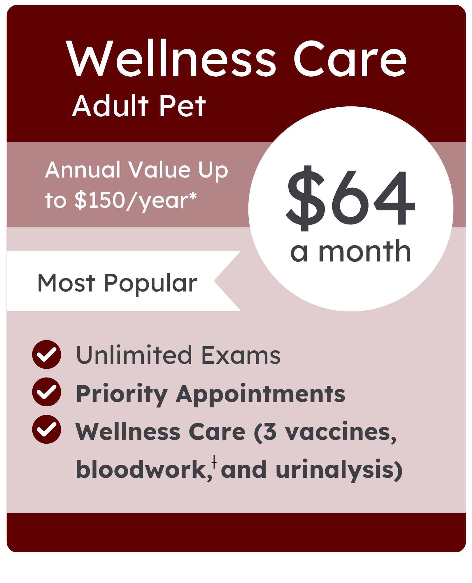 St Louis Cat Clinic VIPet pricing wellness